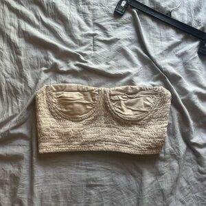 Princess Polly Cream Crop Top